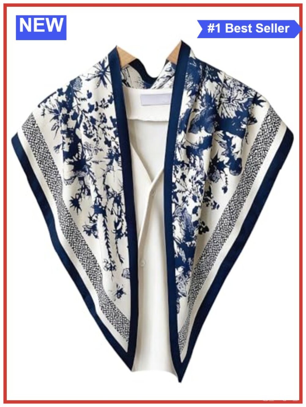 Women's Triangle Shawl Scarf Lightweight Polyester Satin Wrap